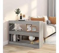 YUTAASU Libreria grigio Sonoma, 100 x 30 x 72 cm, divisorio con design elegante, scaffale robusto e stabile per libri, DVD e decorazioni, facile da pulire con un panno umido, versatile