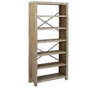 YUTAASU Libreria in legno di acacia con 6 ripiani e fascino rustico, una mensola in legno per libri e molto altro ancora