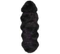 YUTAASU Luxury Genuine Sheepskin Rug, Dark Gray 180x60 cm Lambskin Throw for Chair & Decor, Natural Long Wool 5-7 cm Thick Cozy Home Accent