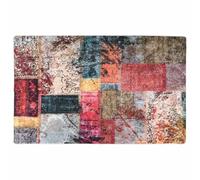 YUTAASU Luxury Velvet Area Rug with Non-Slip Backing, Multicolor Digital Print, 160x230 cm Soft Polyester Carpet, Noise Absorbing and Machine Washable Floor Mat