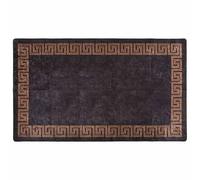 YUTAASU Luxury Velvet Non-Slip Area Rug, Black Gold Digital Print, 190x300cm Large Floor Mat, 100% Polyester Soft Pile, Washable Anti-Slip PVC Backing, Noise Reducing