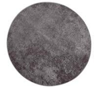 YUTAASU Machine Washable Velvet Area Rug with Non-Slip Backing, 120cm Round Gray Carpet for Floor Protection and Noise Absorption, Soft Digital Printed Polyester Mat