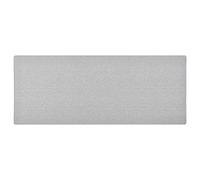 YUTAASU Modern Plush Runner Rug, 80x200cm Light Gray Area Carpet, 100% Polypropylene Quilted Fabric, Non-Slip Sound-Absorbing Warm Washable Floor Mat for Living Room