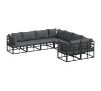 YUTAASU Moderno set di divani da giardino con cuscini resistenti alle intemperie, 8 pezzi, telaio in alluminio, design modulare per una disposizione flessibile della seduta, facile da montare, facile