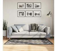 YUTAASU Non-Slip Velvet Runner Rug 80x150cm, Black and White Digital Printed Carpet with Anti-Bacterial Feature, Soft Pile Floor Mat for Noise Reduction and Easy