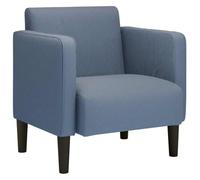 YUTAASU Poltrona in velluto a coste blu con braccioli, 54 cm, robusto telaio in compensato e anima a molle per una seduta confortevole, versatile in soggiorno, sedia da lettura per rilassarsi.