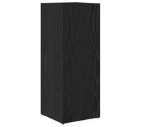 YUTAASU Portaombrelli in legno di quercia nero, rettangolare, 25 x 24,5 x 64 cm, per ombrelli e scomparti aggiuntivi, portaoggetti moderno per interni