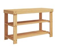 YUTAASU Scarpiera in bambù con 3 ripiani, 70 x 27,5 x 45 cm, versatile come scarpiera, supporto per piante o tavolino per riporre in ordine il soggiorno.