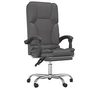 YUTAASU Sedia da ufficio massaggiante in ecopelle nera con schienale regolabile e altezza come sedia da ufficio ergonomica regolabile