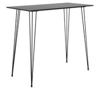 YUTAASU Set da bar da 5 pezzi, bianco e nero, tavolo alto con piano in MDF e struttura in metallo verniciato a polvere, 4 sgabelli da bar in PP con schienale ergonomico, portata fino a 110 kg ciascuno