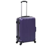 YUTAASU Set di 3 valigie da viaggio in ABS rigido, con ruote e serrature di sicurezza, resistenti e leggeri, con cinghie di tensione e maniglia per il trasporto, Lilla, 1 & 4, No