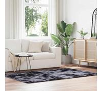 YUTAASU Shaggy Rug for Living Room, 130x200 cm Dark Gray Polyester Carpet, Non-Slip Floor Mat with High Pile for Bedroom and Office, Easy Clean Durable Indoor Outdoor