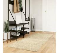 YUTAASU Soft Long Pile Plush Carpet in Gold Color, 80x200 cm Indoor Floor Mat for Living Room and Bedroom, OEKO-TEX Certified Polypropylene Rug with 30mm Pile Height,