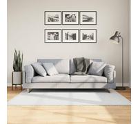 YUTAASU Soft Plush Grey Polyester Area Rug, 120x170 cm, OEKO-TEX Certified, Underfloor Heating Safe, Dense Flat Pile for Cozy Indoor Use in Living Room, Bedroom, Office