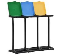 YUTAASU Supporto per sacchi della spazzatura con coperchio, 240-330 l, per la raccolta differenziata dei rifiuti, in polipropilene, multicolore, facile da pulire