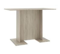 YUTAASU Tavolo da pranzo minimalista, 110 x 60 x 75 cm, in robusto legno, base rettangolare, stabile e durevole per cene in famiglia, facile da pulire con un panno umido.