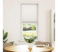 YUTAASU Tenda Plissettata Regolabile dall'Alto e Basso per Blocco Luce Solare e Protezione Vista, Tessuto Crespato Bianco 60x125 cm, Montaggio Senza Fori con Supporto Serraggio