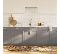 YUTAASU Velvet Kitchen Runner Rug 60x180 cm Multicolor, Non-Slip PVC Backing, Washable Floor Mat for Noise Reduction and Easy Maintenance