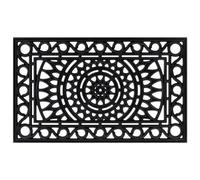 YUTAASU Zerbino in gomma rettangolare, 45 x 75 cm, per ingresso, durevole e antiscivolo, con funzione di drenaggio, flessibile e resistente all'usura, per interni
