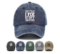 Yutdeng Cappello Baseball Uomo Donna Cotone Estivo con Visiera Cappellino Regolabile I Fix Stuff Stampa Personalizzata Taglia Unica Berretto Snapback Hip-Hop Trucker Hat Cappelli,Navy Blu