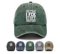 Yutdeng Cappello Baseball Uomo Donna Cotone Estivo con Visiera Cappellino Regolabile I Fix Stuff Stampa Personalizzata Taglia Unica Berretto Snapback Hip-Hop Trucker Hat Cappelli,Verde