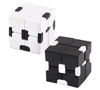 YUTOU 2 pezzi di peluche Infinite Cube Mini Kill Time giocattolo - infinito cubo per alleviare lo stress e l'ansia - Accessorio rilassante (nero, bianco)