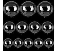 YUTOU, 30 palloncini trasparenti Bobo palloncini rotondi in lattice a elio, palloncini Jumbo Bobo trasparenti per matrimoni, festival, compleanni, feste (8 pollici, 11 pollici, 12 pollici)