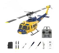 YUTT 1/48 Scala C032 UH-1 RC Helicopter, 2.4G 6CH 6-Axis Gyro Flybarless RC Helicopter, 3D 6G Stunt Brushless Airpalne con Altitude Hold, Flusso ottico e in bilico