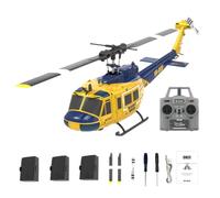 YUTT 1/48 Scala C032 UH-1 RC Helicopter, 2.4G 6CH 6-Axis Gyro Flybarless RC Helicopter, 3D 6G Stunt Brushless Airpalne con Altitude Hold, Flusso ottico e in bilico