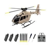 YUTT C123 1/36 Scala EC135 Elicottero, 2.4G 6CH Singolo Rotore Giroscopico Volare 3D Stunt Aircraft Modello con Altitude Hold, Dual Brushless Motors (RTF Version)