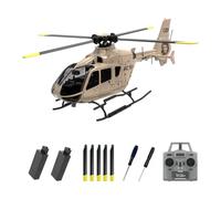 YUTT C123 1/36 Scala EC135 Elicottero, 2.4G 6CH Singolo Rotore Giroscopico Volare 3D Stunt Aircraft Modello con Altitude Hold, Dual Brushless Motors (RTF Version)
