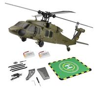 YUTT WL K170 UH-60L Black Hawk RC elicottero, 4CH RC elicottero militare con acceleratore regolabile, altitudine Hovering elicottero con display stand, Hobby in RC (RTF Version)