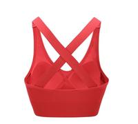 YUTUGTSJ Reggiseni Sportivi da Donna, Reggiseni Sportivi da Donna, Reggiseno Senza Cuciture con Imbottiture Rimovibili, Bralette con Incrocio sulla Schiena, Bralette da Yoga(Red,XXL)