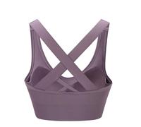 YUTUGTSJ Reggiseni Sportivi da Donna, Reggiseni Sportivi da Donna, Reggiseno Senza Cuciture con Imbottiture Rimovibili, Bralette con Incrocio sulla Schiena, Bralette da Yoga(Purple,XXL)