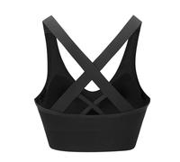 YUTUGTSJ Reggiseni Sportivi da Donna, Reggiseni Sportivi da Donna, Reggiseno Senza Cuciture con Imbottiture Rimovibili, Bralette con Incrocio sulla Schiena, Bralette da Yoga(Black,S)