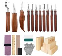 YUTUY 29 coltelli professionali per intaglio in legno con pietre per affilare, per bambini principianti e professionisti