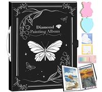 YUTUY 5D Diamond Painting Album,Album di Pittura a Diamante 5D,5D Diamond Painting Album di Immagini con Manico,Diamond Painting Cartella per Conservare Pittura Diamante,30 Tasche 60 Pagine