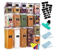 YUTUY Contenitori Alimentari per Cereali Set 20 Pezzi, Ermetici, in Plastica, con Coperchio, Barattoli per Pasta