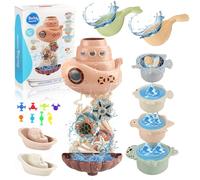 YUTUY Giocattoli da Bagno per Bambini,Giocattoli Vasca da Bagno,Giochi Bagnetto,Giochi Vasca da Bagno Bambini,Giochi Acqua Gioco Bambino Regalo Bambinis 1+ Anno con Giocattoli Animali Marini