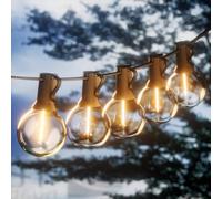Yuucio 45M Catena Luminosa Esterno, LED Catena Luci Stringa Giardino 75+2 LED Lampadine IP45 Impermeabile Antivento Decorative per Cortili Pergole Balcone Festa Matrimonio 2700K Bianco Caldo