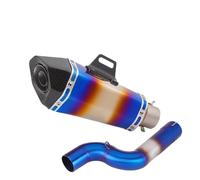 YUUEI Scarico Moto Slip On Sistemi Fuga Interfaccia Mid Link Pipe per BMW F900R F900XR 2020-2025 Modifica Parti 51mm Sistemi(H Carbon Tip)