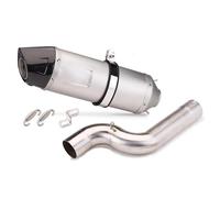YUUEI Silenziatore Scarico Moto Slip On 51mm Db Killer Tubo Collegamento Centrale per Escape Moto per BMW F900R F900XR 2020-2023 Sistemi(Type-D)