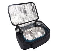 YUUGAA Forno a microonde per Auto, Mini Auto Portatile a microonde 12V Forno Elettrico Riscaldamento rapido Scatola da Picnic per Viaggi Campeggio Cottura di Alimenti Nero