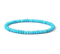 YUUKI Bracciale Pietre Naturali,Braccialetti di Perline Braccialetti di Perline Turchesi Blu Sfaccettati Naturali Bracciale Chakra Elastico Gioielli di Cristallo di Moda per Uomo Donna