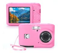 YUULNMOP Custodia in silicone per fotocamera, compatibile con Kodak PIXPRO FZ45, antigraffio, custodia protettiva completa, morbida, con cinturino da polso per fotocamera digitale FZ45, rosa