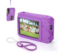 YUULNMOP Custodia in silicone per fotocamera, compatibile con Kodak PIXPRO FZ45, antigraffio, custodia morbida con cinturino da polso per fotocamera digitale FZ45 (viola)