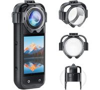 YUULNMOP Protezione per obiettivo a scatto compatibile con Insta360 X5,10H in vetro temperato ottico con copriobiettivo anti-appannamento, custodia protettiva per accessori Insta360 X5