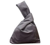 YuuTbiu Borsa da polso, elegante borsa portatile, in velluto a formai di nodo, pochette per telefono, idea regalo per donne, Nero 2, middle