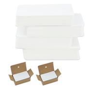 YUUTIAL 200 Pezzi Biglietti da Visita, Carte di Carta Kraft Paper 9 x 5,3 cm, Cartoline Carta di Parole per DIY Appunti,Etichette per Bagagli e Bacheche(Bianco)