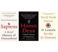 Yuval Noah Harari 3 Book Set Collection: Sapiens, Homo Deus & 21 Lessons English